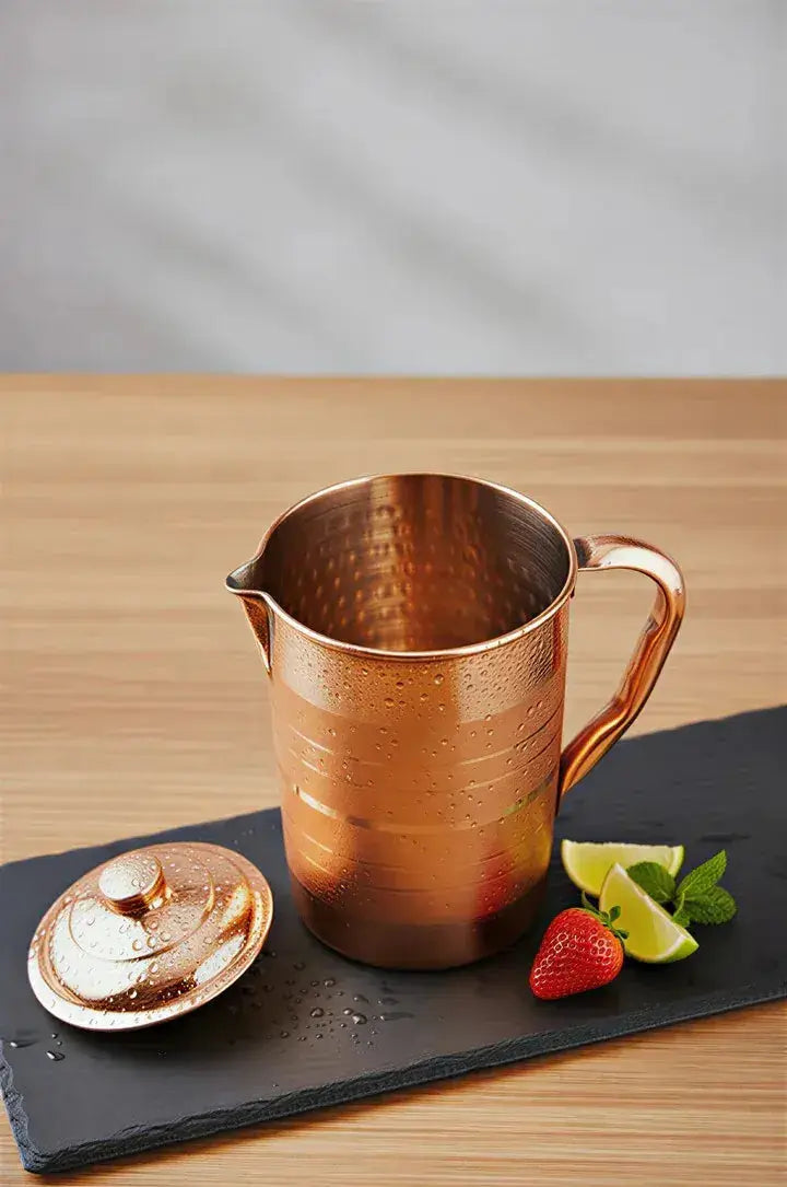Pure Copper Jug - 2L Hammered Copper Jug