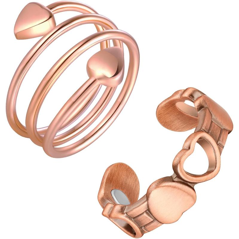 Pure Copper Magnetic Ring Set for Women