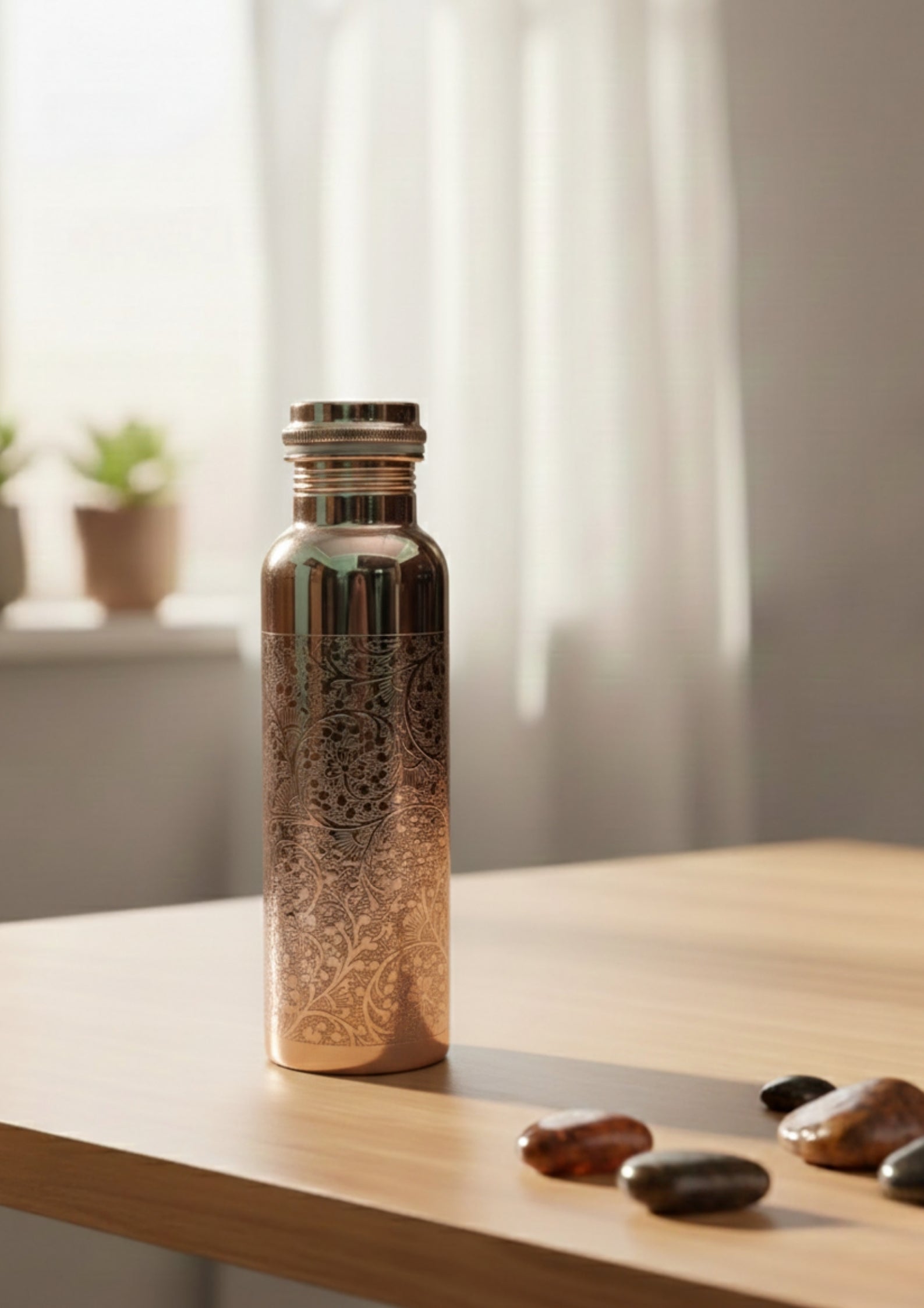 Copperaa Pure Copper Engraved Bottle