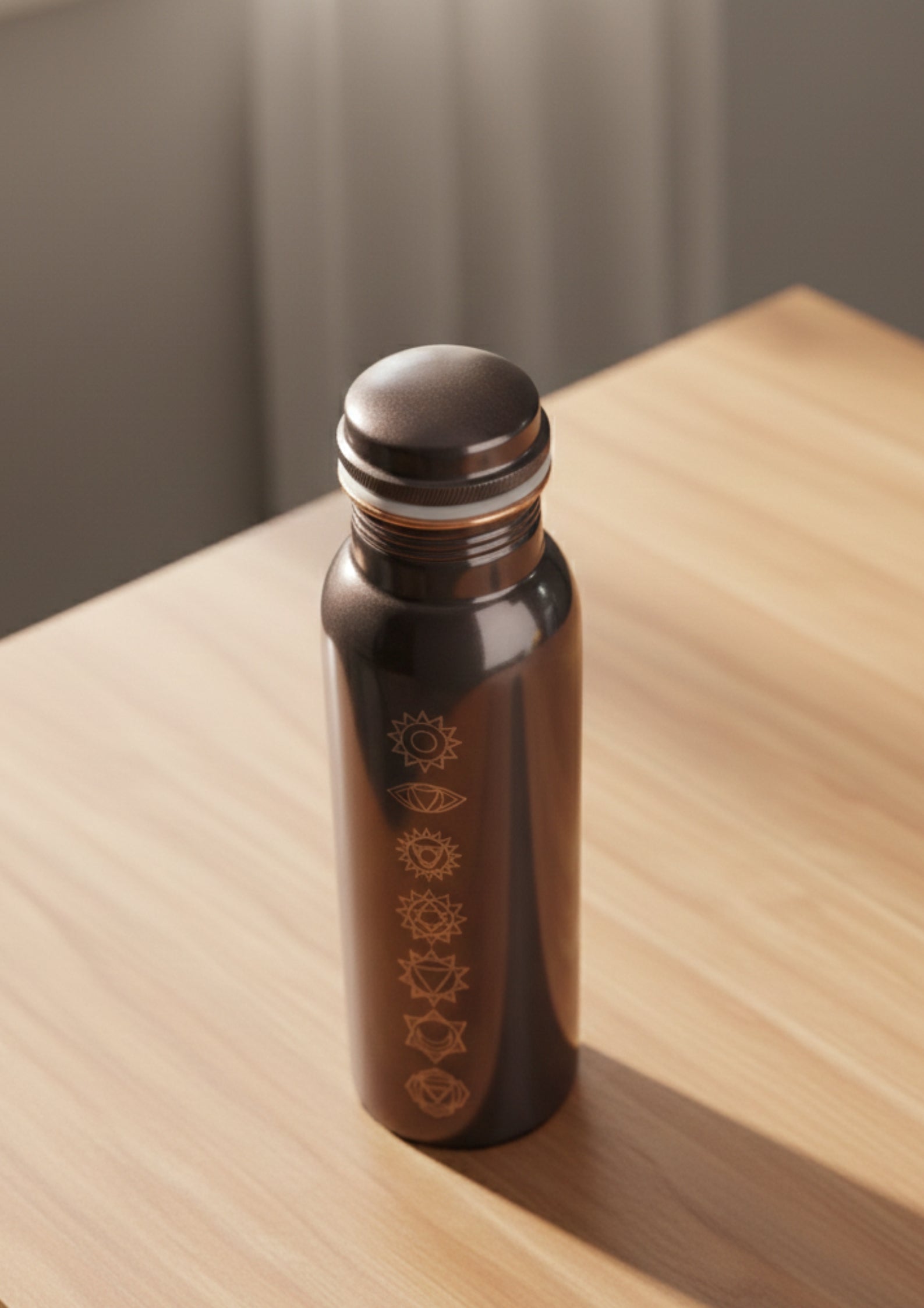 Copperaa Pure Copper Chakra Engraved Bottle