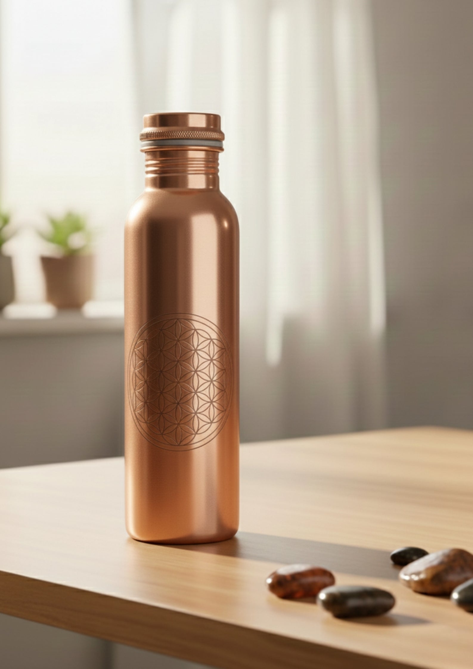 Copperaa Pure Copper Flower of Life Bottle