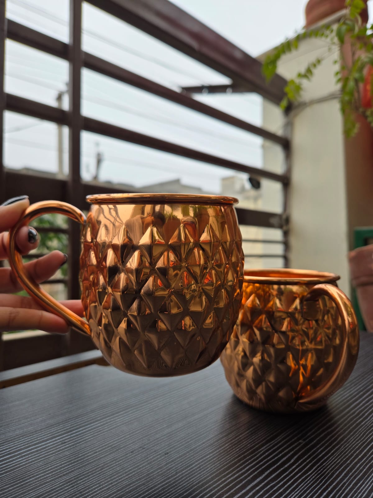 Copperaa Pure Copper Moscow Mule Mugs – Premium Handcrafted Set of 2