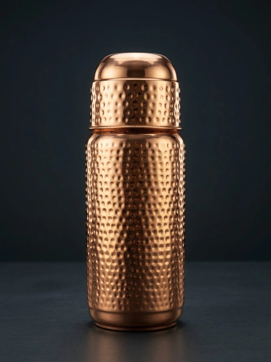 Copper Bottle Jumbo - Classic Hammered water bottle 2 Litres | Handcrafted and Ayurvedic&nbsp; &nbsp;